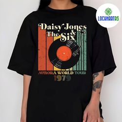vintage daisy jones  the six shirt, aurora world tour 1979 tshirt, daisy jones merch