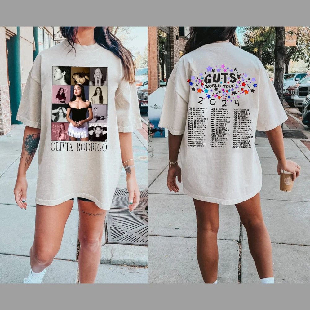 GUTS World Tour 2-sides shirt, 2024 Guts tour shirt, Rodrigo T-shirt, Concert shirt, Girls Concert t-shirt, Pop concert shirt 1.jpg