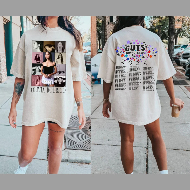 GUTS World Tour 2-sides shirt, 2024 Guts tour shirt, Rodrigo T-shirt, Concert shirt, Girls Concert t-shirt, Pop concert shirt 1.jpg