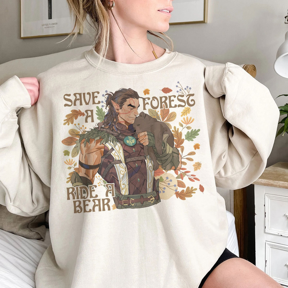 Halsin Save A Forest Ride A Bear Shirt, Halsin Baldur's Gate 3 Shirt, Halsin Druid Shirt, Astarion High Elf Shirt, Astarion Rogue Shirt.jpg
