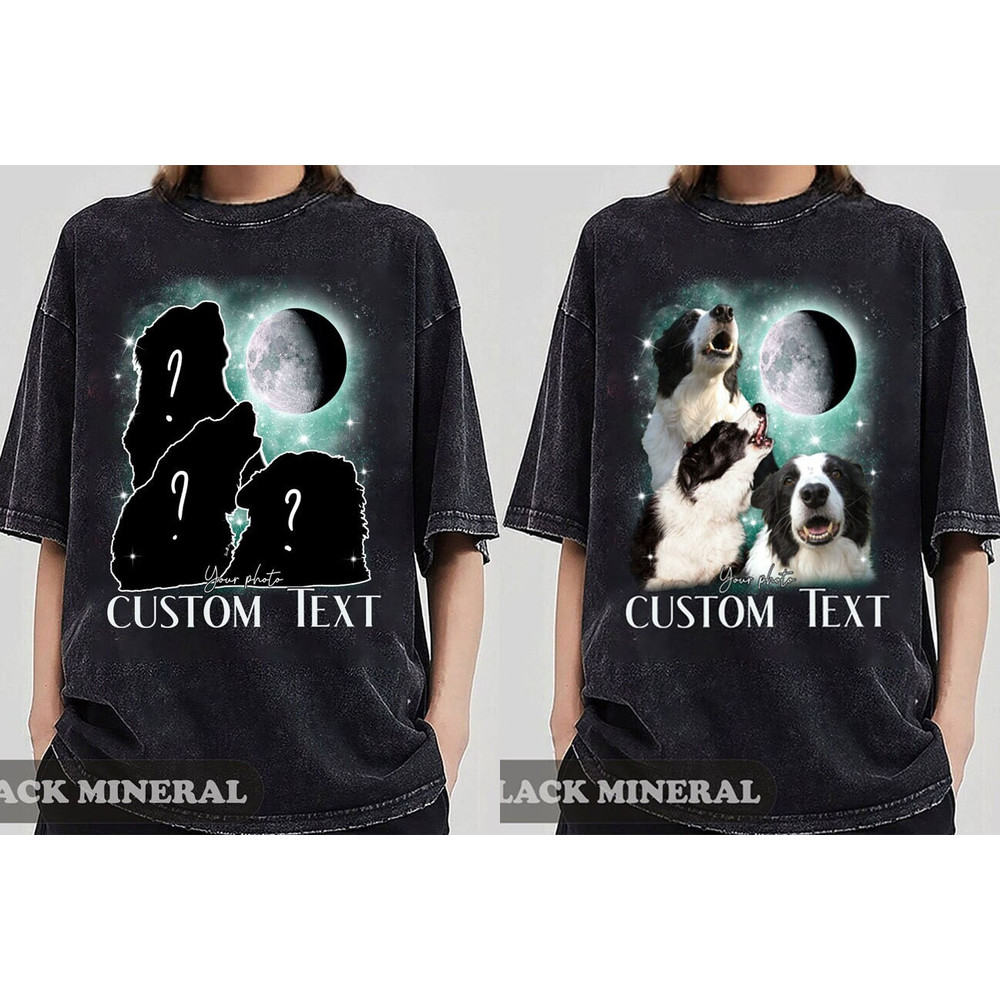 In My Feral Era Dog howling at the Moon shirt, Custom Dog Bootleg shirt shirt, Racoon Moon howling, Custom Pet Portrait Shirt, Dog Photo.jpg