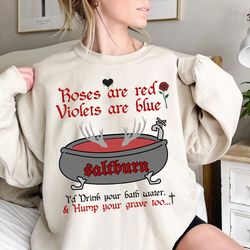 saltburn roses are red violets are blue id drink your bath water shirt, jacob elordi saltburn shirt, gift for him, gift