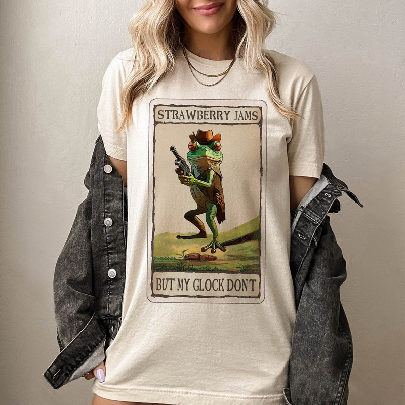Strawberry Jams But My Don't Sweatshirt, Funny Shirt Meme Unisex Men Women Ladies Adult Sayings Gun, Funny Frog Shirt, Sayings Gun Shirt.jpg