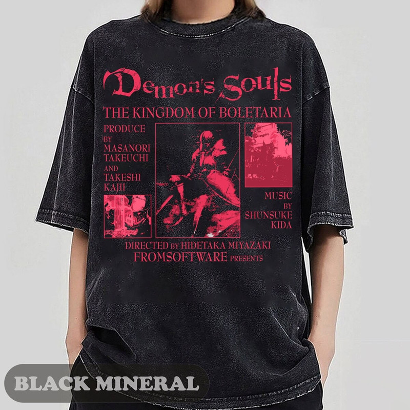 Vintage Kingdom of Boletaria Shirt, Demon's Souls Soulsborne T-shirt, Vintage Retro 90s Shirt For Men and Women, Game Shirt.jpg