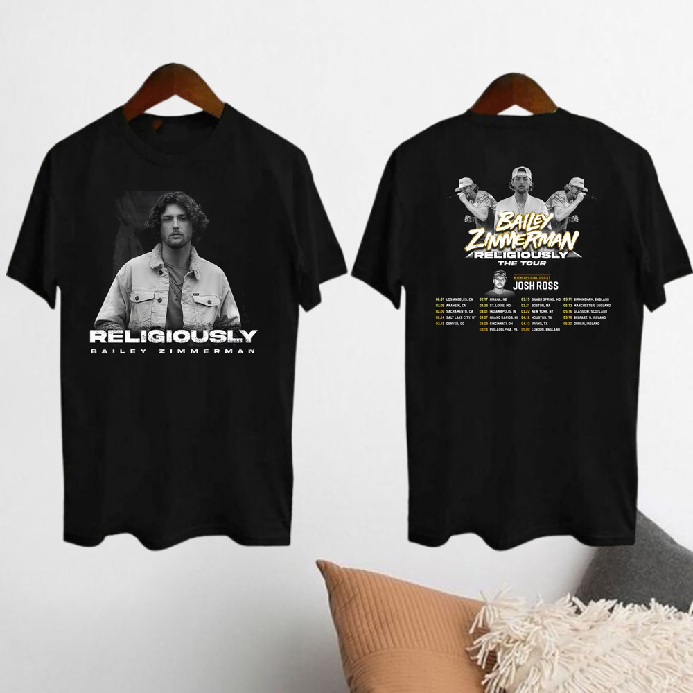 2024 Bailey Zimmerman Religiously Tour Shirt, Bailey Zimmerman Fan Shirt, Bailey Zimmerman Shirt, Bailey Zimmerman Tour Merch, Country Tour.jpg