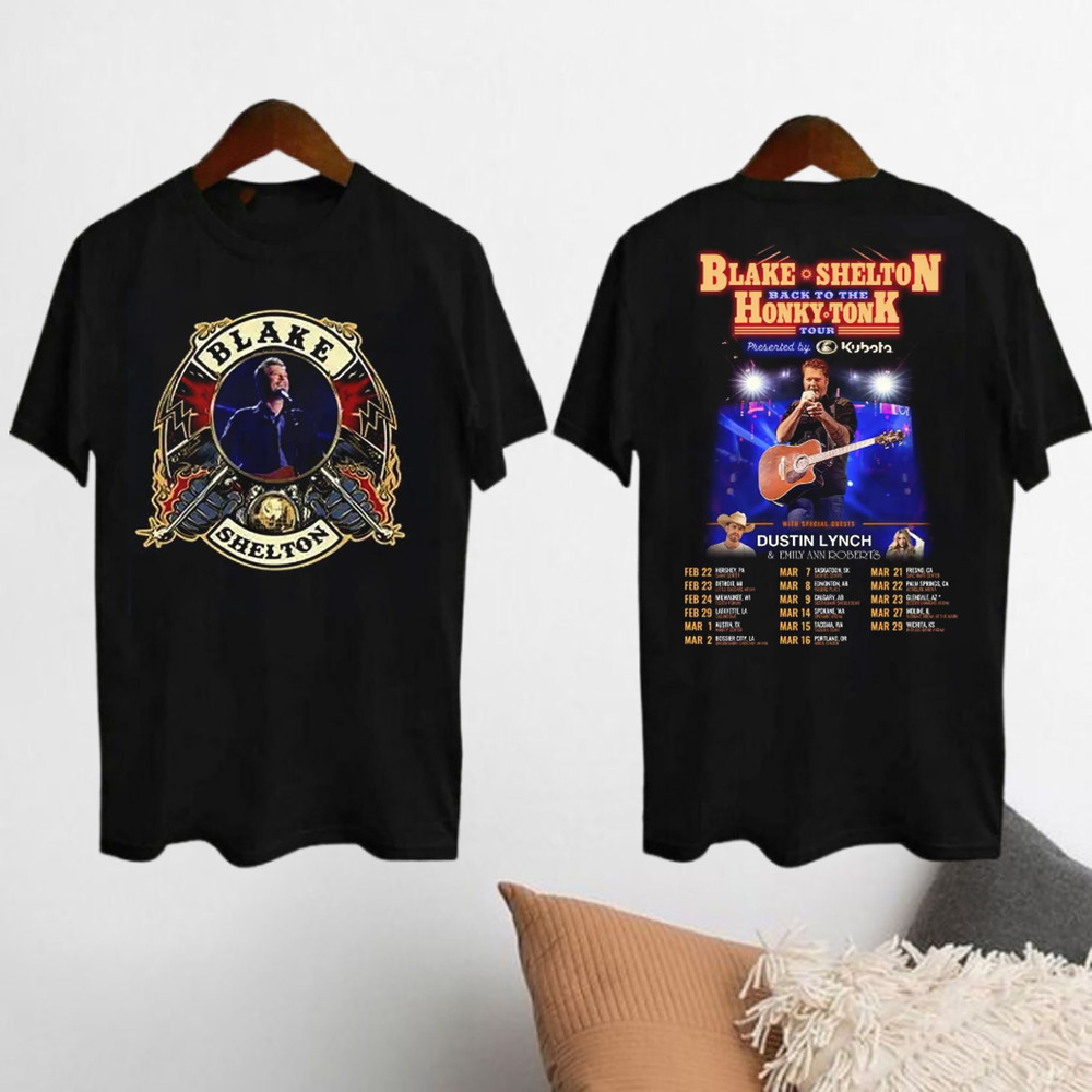 2024 Blake Shelton Back to the Honky Tonk Tour Shirt, Blake Shelton Fan Gift, Blake Shelton Country Music Shirt, Blake Shelton Vintage Shirt.jpg