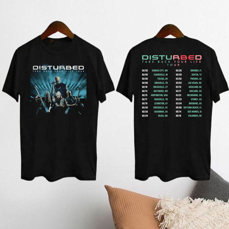 2024 Disturbed Tour T-Shirt, Disturbed Take Back Your Life Tour 2024 Shirt, Disturbed Band Fan Gift, Disturbed Merch, Disturbed Band Shirt.jpg