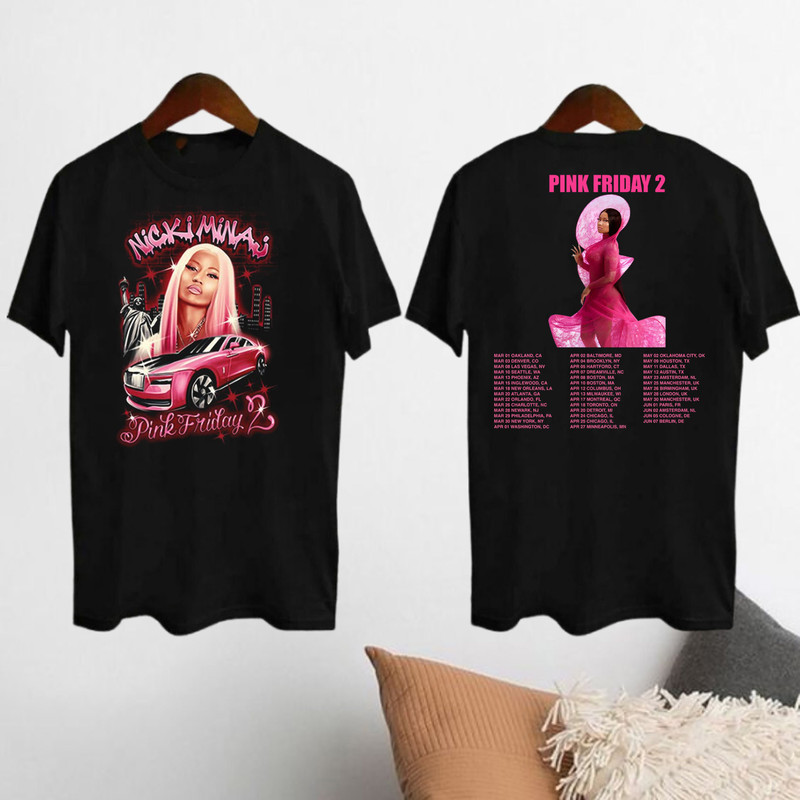 2024 Nicki Minaj Tour T-Shirt, Nicki Minaj Pink Friday 2 Concert Shirt, Nicki Minaj Fan Gift, Nicki Minaj Merch, Rapper Nicki Minaj Shirt.jpg