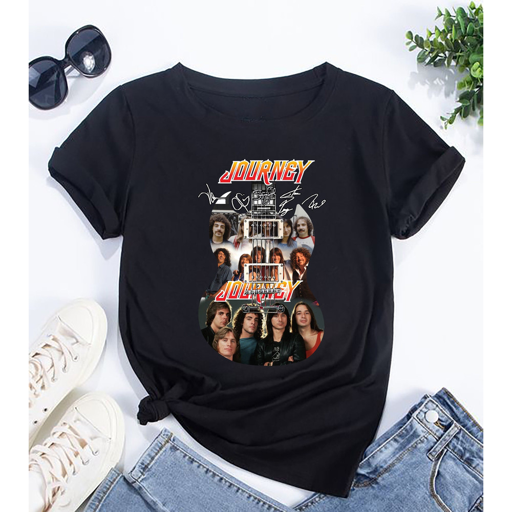 90s Vintage Journey Rock Band Signatures T-Shirt, Journey Band Freedom Tour 2024 Shirt, Journey Band Tour Merch, Journey Fan Gifts Shirt.jpg