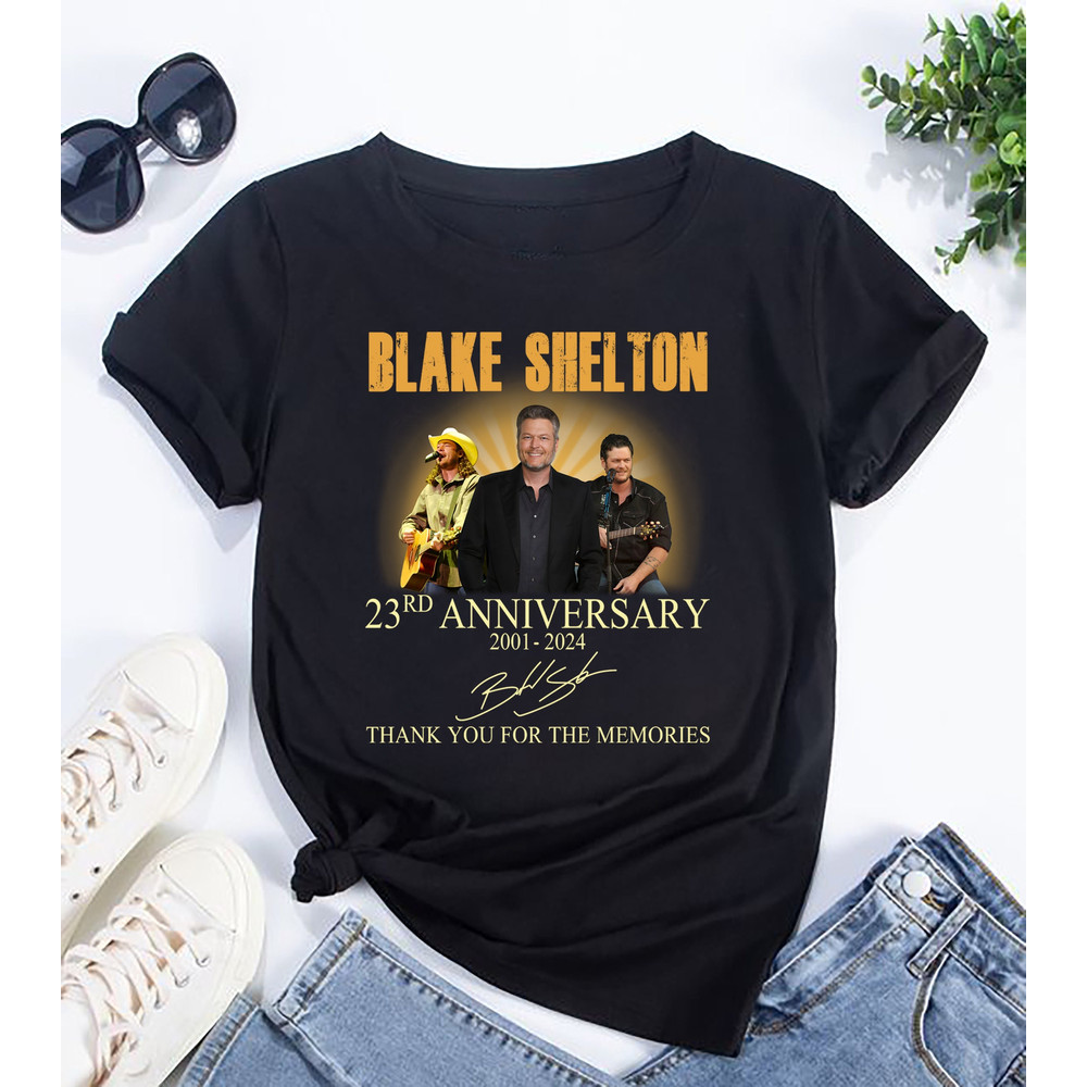 Blake Shelton 33rd Anniversary Shirt, Signature Blake Shelton 90s Vintage Tee, Country Blake Shelton 2024 Tour Shirt, Blake Shelton Fan Gift.jpg