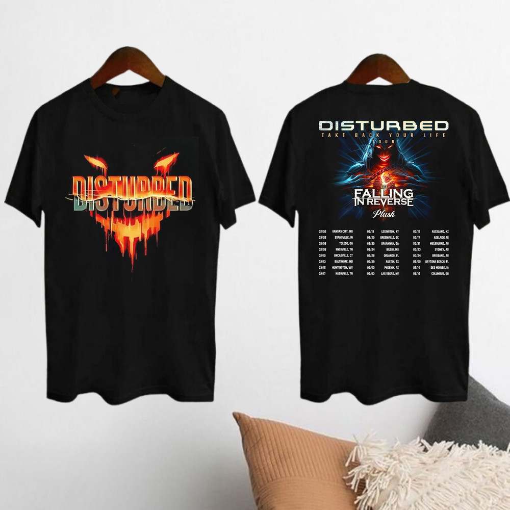 Disturbed Take Back Your Life Tour 2024 Shirt, Disturbed Band Fan Gift, Disturbed Rock Band T-Shirt, Disturbed Merch, Disturbed Band Shirt.jpg