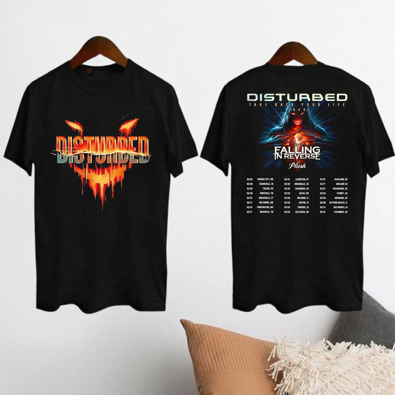 Disturbed Take Back Your Life Tour 2024 Shirt, Disturbed Band Fan Gift, Disturbed Rock Band T-Shirt, Disturbed Merch, Disturbed Band Shirt.jpg