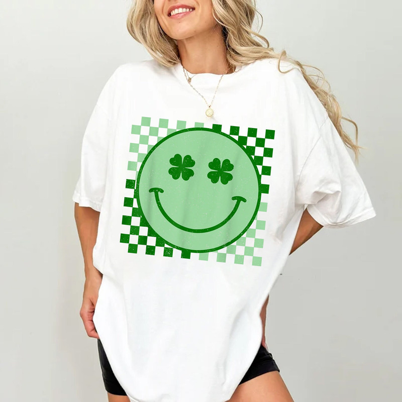 Cute St Patricks Four Leaf Clover Shirt Watercolor St Patrick Tshirt St Patricks Day Shamrock Sweatshirt, Gift For St Patricks.jpg