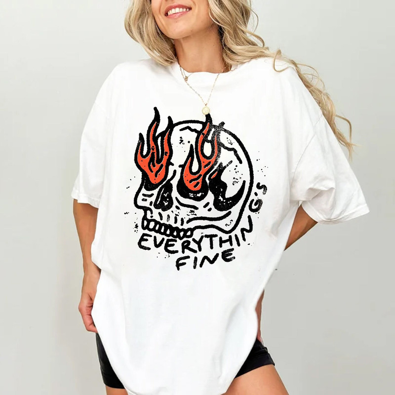 Everything is Fine Skeleton Oversized Vintage T-shirt Comfort Colors Shirt, Funny Skeleton Shirt, It's fine I'm fine Everything is fine.jpg