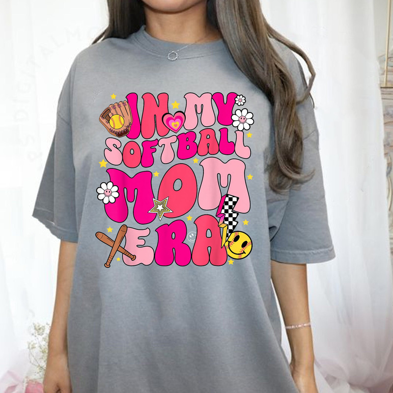 Groovy in my softball mom era mom life game day vibes mama t-shirt sweatshirt, comfort colors, softball mom tee, trendy clothing.jpg