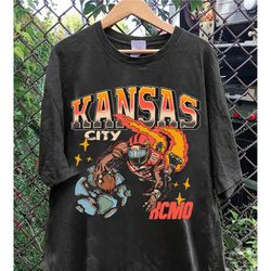 Kansas City Football T Shirt, Kansas City Graphic Bootleg T Shirt, Vintage Kansas City Football