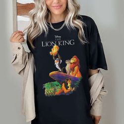 Disney The Lion King Born To Be King Epic Big Chest T-Shirt, Lion King Simba And Timon Shirt