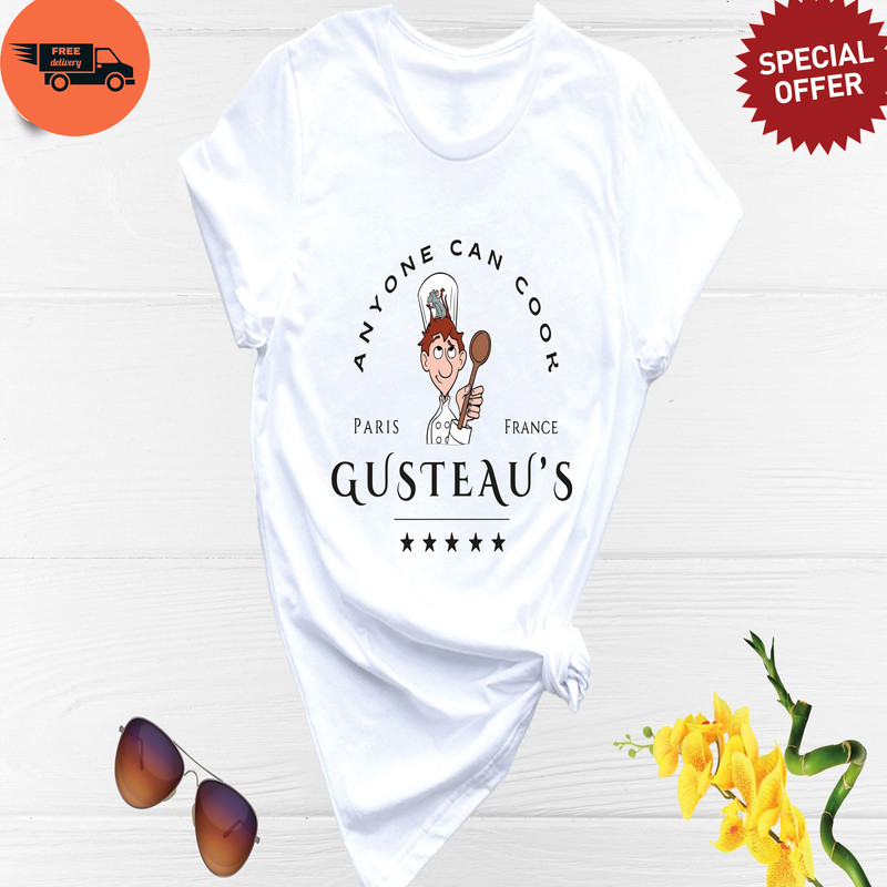 Disney Ratatouille, Linguini Gusteau Shirt, Chef Remy Shirt, Pixar Ratatouille, Linguini Gusteau's Shirt, Chef Linguini Tee, Anyone Can Cook.jpg