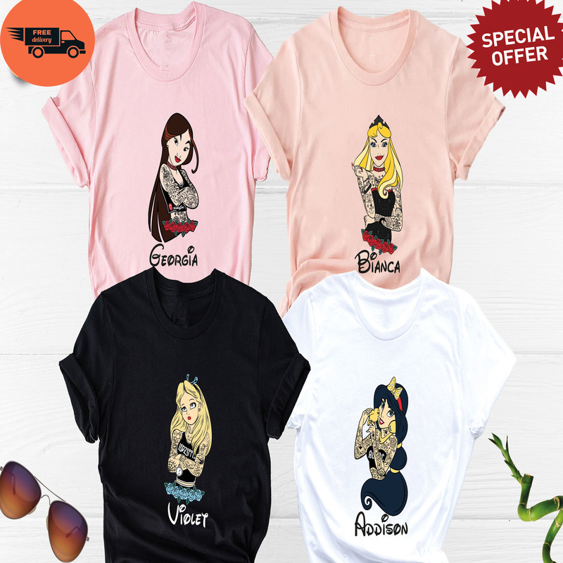 Disney Rocker Princess Shirt, Disney Punk Princess Shirt, Tattoo Disney Princess Shirt, Villains Princess Disney Shirt, Disney Trip Shirt.jpg