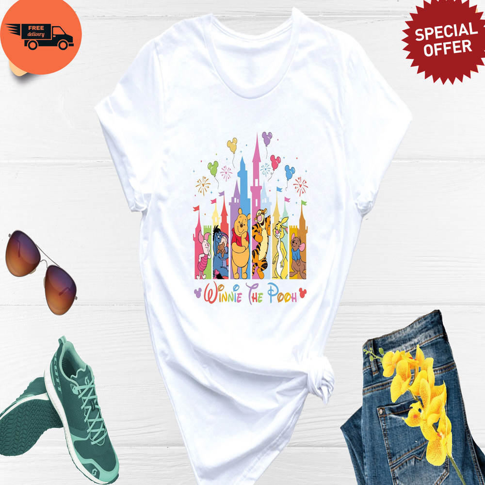 Disney Winnie the Pooh Castle Shirt, Winnie the Pooh Castle Shirt, Matching Squad Shirt, Disney Family Vacation Shirt, Winnie The Pooh Shirt.jpg