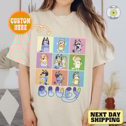 eras tour blue dog shirt, blue dog cartoon shirt, personalized great mama sweatshirt, blue dog characters hoodie, best m