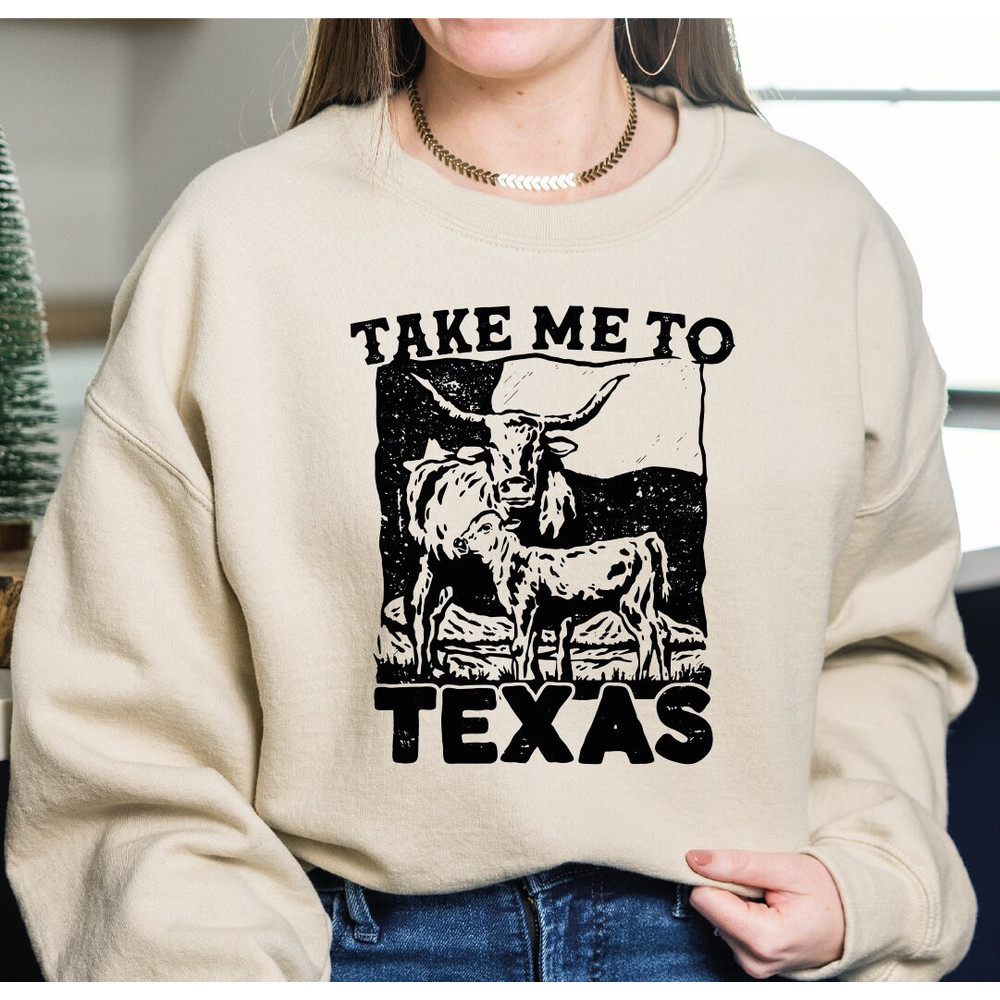 Texas Cow Sweatshirt, Texas Shirt, Funny Texas Shirt, Texas Fan Hoodie, Texas Pride, College Student Gifts,Texas Vacation LS165.jpg