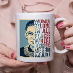 notorious ruth bader ginsburg rbg ceramic coffee mug