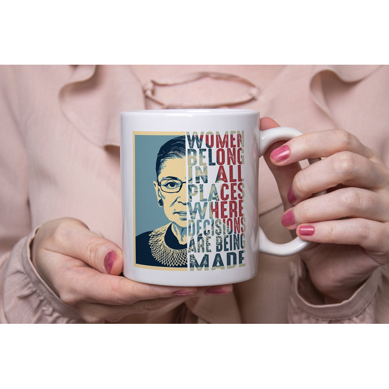 Notorious Ruth Bader Ginsburg RBG Ceramic Coffee Mug, I Dissent Ginsberg Feminist Pride Justice Art, Gift for Her Girlfriend Women Woman.jpg
