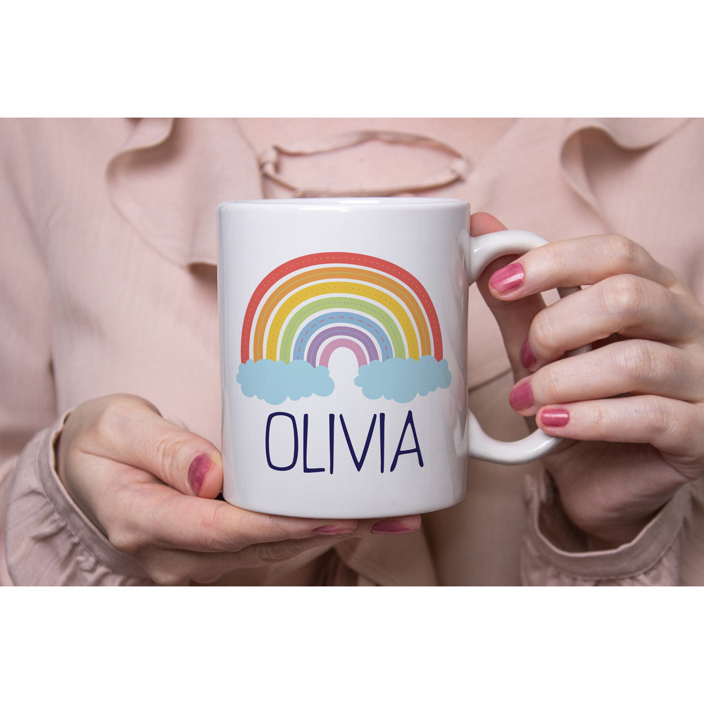 Personalized Rainbow Ceramic Coffee Mug, Custom Name Monogram Cute Gift for Her Him Girlfriend Boyfriend Best Friend Kids Travel Tumbler Mug.jpg