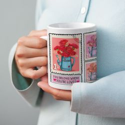 birth flower mug january birth month flower coffee cup