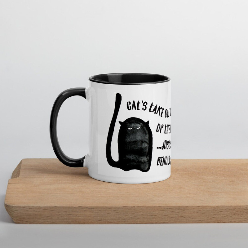 Moody Cat Mug - Furry Reflection (Black Handle & Inside).jpg