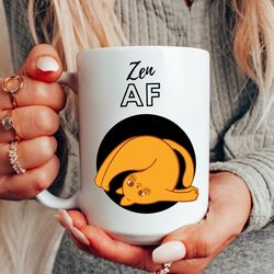zen af yoga mug spiritual mug gift for friend cuss word mug