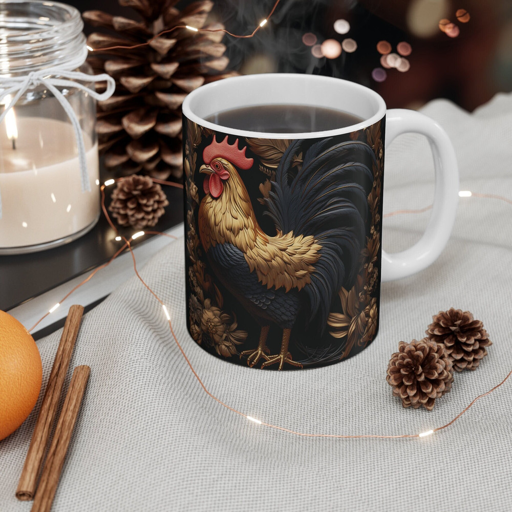 3D Chicken Coffee Mug, 11oz Coffee Mug, 3D Farm Mug, Chicken Mug, 11oz Mug.jpg