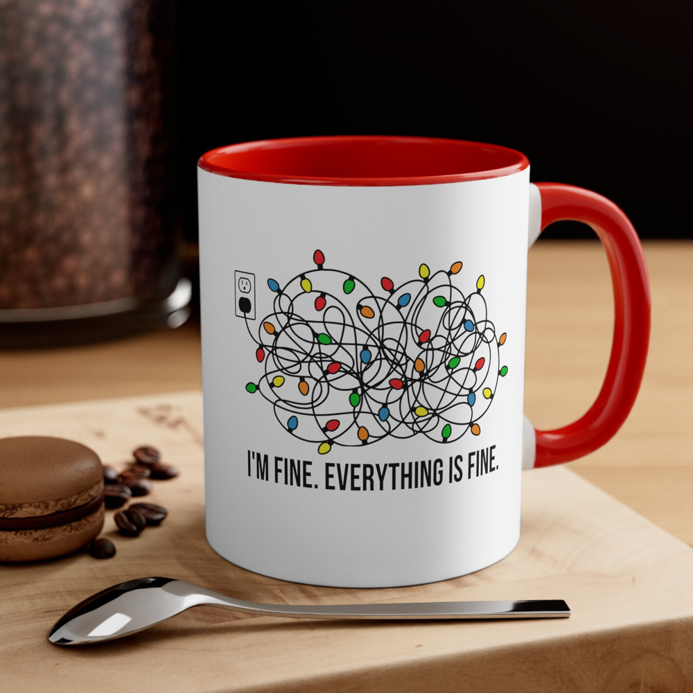 It's Fine I'm Fine Everything is Fine Coffee Mug, Funny, Humor, Cartoon, Gift for Her Him, Present, Birthday, Holiday.jpg