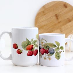berries botanical garden mug boho cottagecore mug beautifu