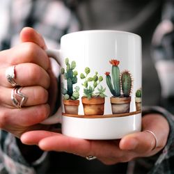 cactus botanical garden mug boho cottagecore succulent bea
