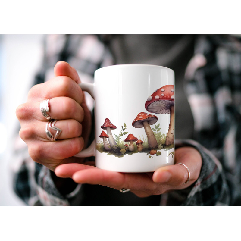 Classic Mushroom Coffee Mug Boho Cottagecore Fungi Beautiful Watercolor Design Nature Inspired Tea Lover's Gift Cute Gift for Mom.jpg