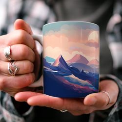 mountain valley coffee mug camping mug travel adventure de