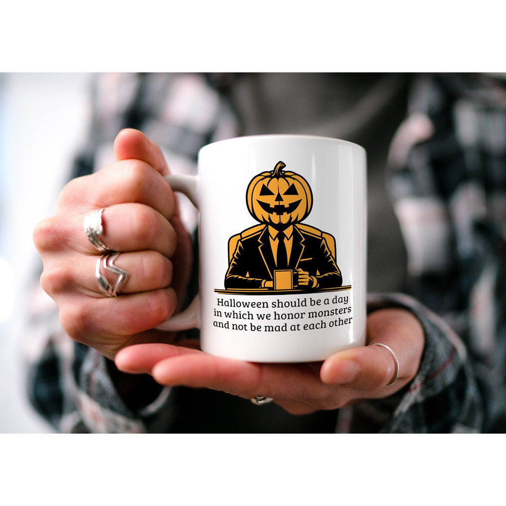 Spooky Halloween Mug Michael Scott Office Quotes Honor the Monsters Scary Halloween Gift Coffee Mug Ghost Mugs Pumpkin Fall Mug.jpg