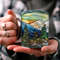Stained Glass Mountain Range Coffee Mug  Nature Inspired  Outdoor Design  Watercolor Mountain Scene  Dad Gift  Gift for Nature Lover.jpg