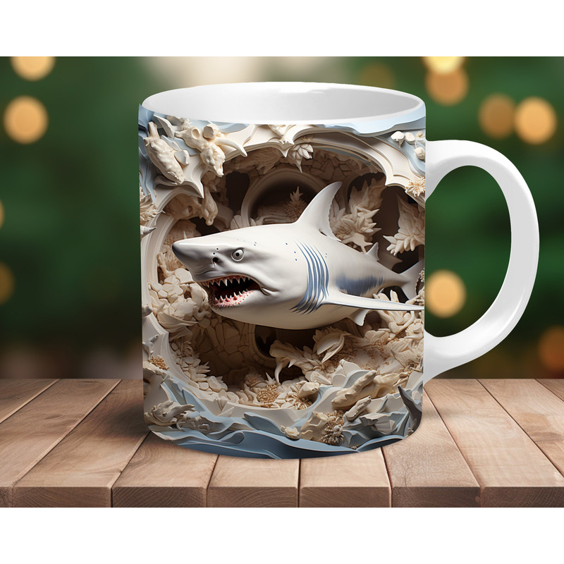 Coffee Mug Mug Ocean Mug Gift for Women Christmas Gift Birthday Gift Shark lover Mug Wildlife Lover Gift For Mom.jpg