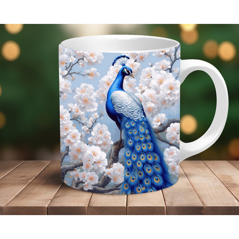 Coffee Mug Peacock Coffee Cup Animal Lover Mug Gift for Women Christmas Gift Birthday Gift Nature lover Mug Wildlife Lover Gift For Mom 1.jpg