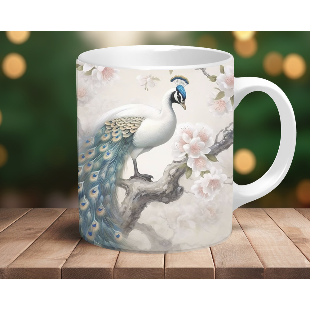 Coffee Mug Peacock Coffee Cup Animal Lover Mug Gift for Women Christmas Gift Birthday Gift Nature lover Mug Wildlife Lover Gift For Mom.jpg
