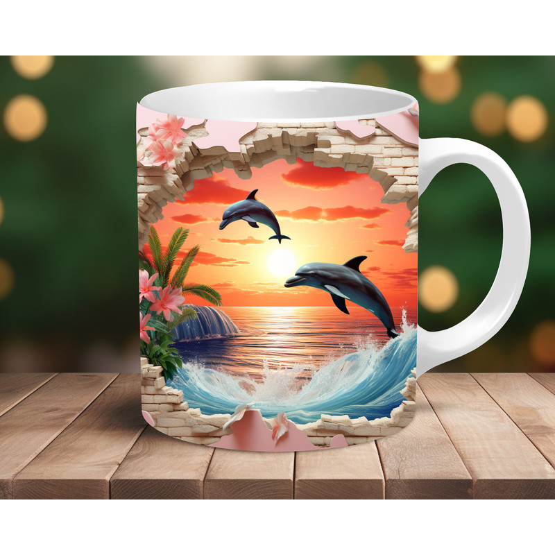 Coffee Mug Coffee cupOcean Mug Gift for Women Christmas Gift Birthday Gift Dolphin lover Mug Wildlife Lover Gift For Mom.jpg