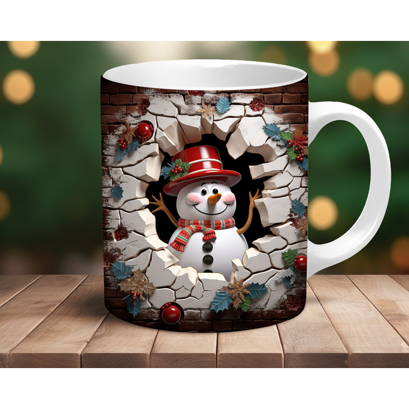 Coffee Mug, Coffee Cup, Snowman Mug, Santa Mug, Christmas Gift, Christmas Decor, Gift for Men, Gift for Women, Cute Mug 2.jpg