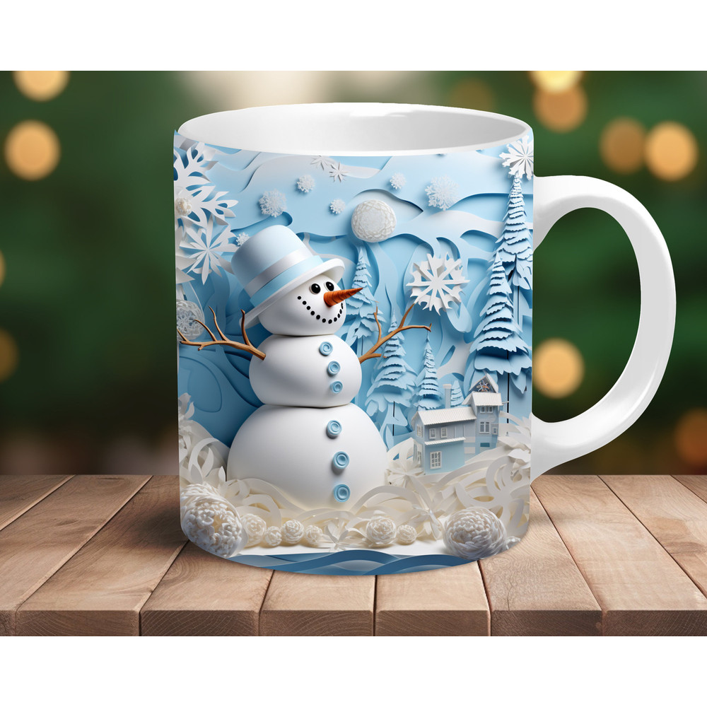 Coffee Mug, Coffee Cup, Snowman Mug, Santa Mug, Christmas Gift, Christmas Decor, Gift for Men, Gift for Women, Cute Mug 4.jpg