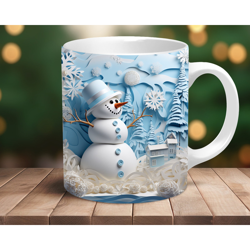 Coffee Mug, Coffee Cup, Snowman Mug, Santa Mug, Christmas Gift, Christmas Decor, Gift for Men, Gift for Women, Cute Mug 4.jpg