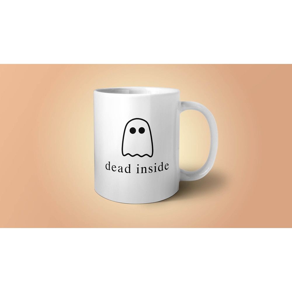 Dead Inside Mug, Ghost Mug, Funny Coffee Mug, Halloween Mug, Funny Halloween Gift, Ghost Decor, Cute Coffee Mug, Ghost Halloween Mug.jpg
