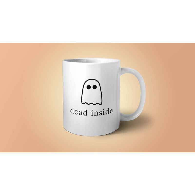 Dead Inside Mug, Ghost Mug, Funny Coffee Mug, Halloween Mug, Funny Halloween Gift, Ghost Decor, Cute Coffee Mug, Ghost Halloween Mug.jpg