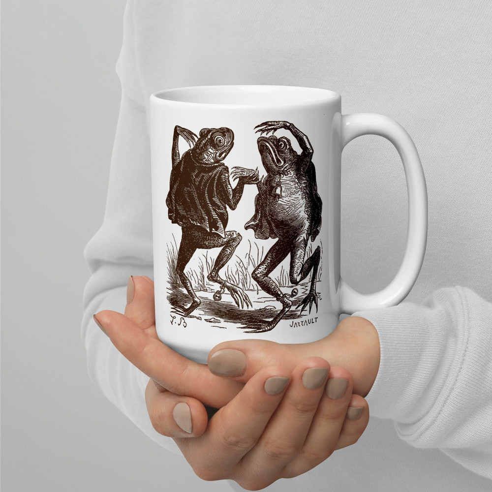 Toad Mug Frog Mug Dancing Toads Occult Mug Sabbath Mug Old Art Medieval Art By Louis Le Breton Medieval Gift Vintage Mug Medieval MugTasse.jpg
